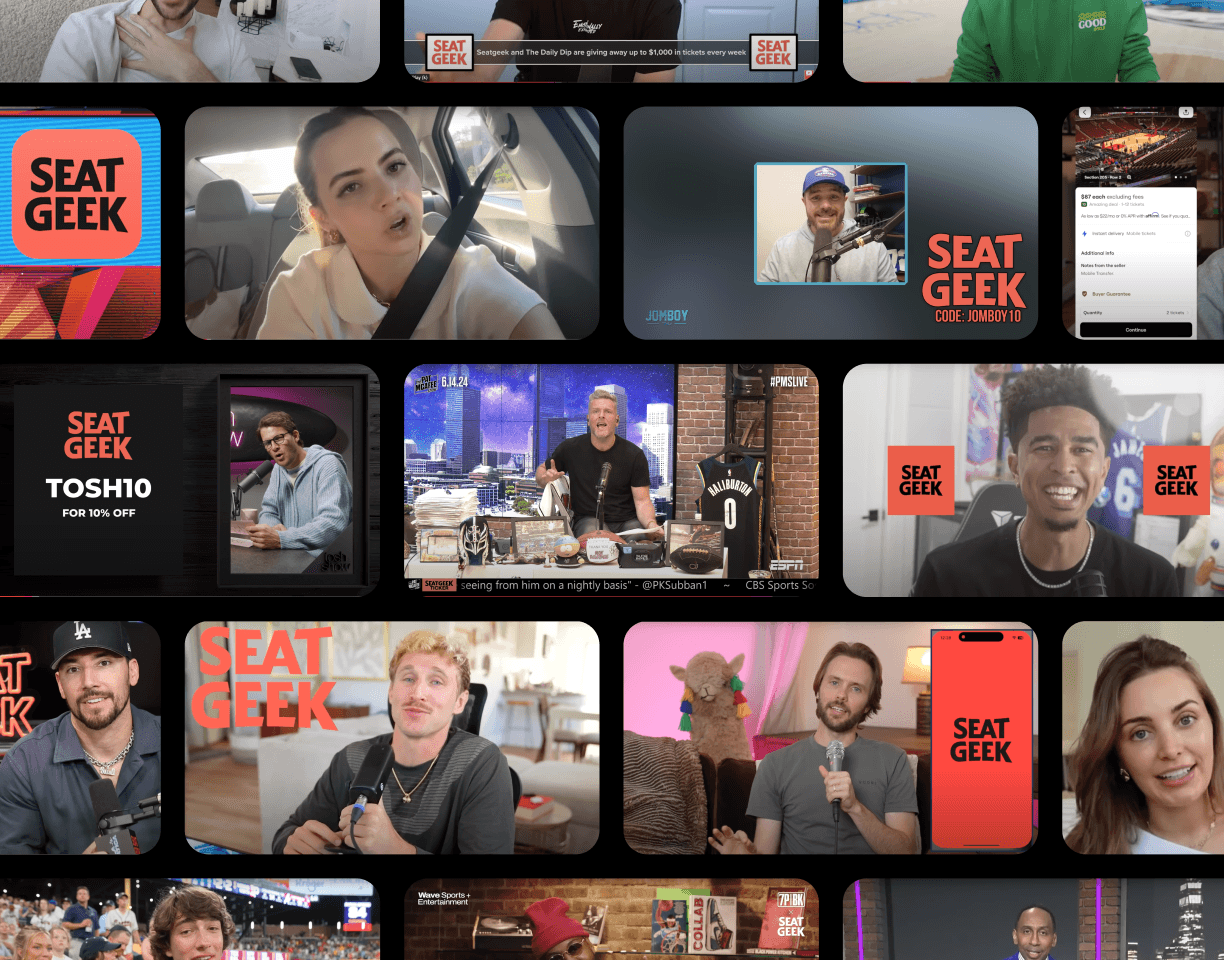 Influencers endorsing SeatGeek
