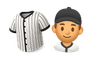 Baseball jersey and cap, represting MLB event promotions