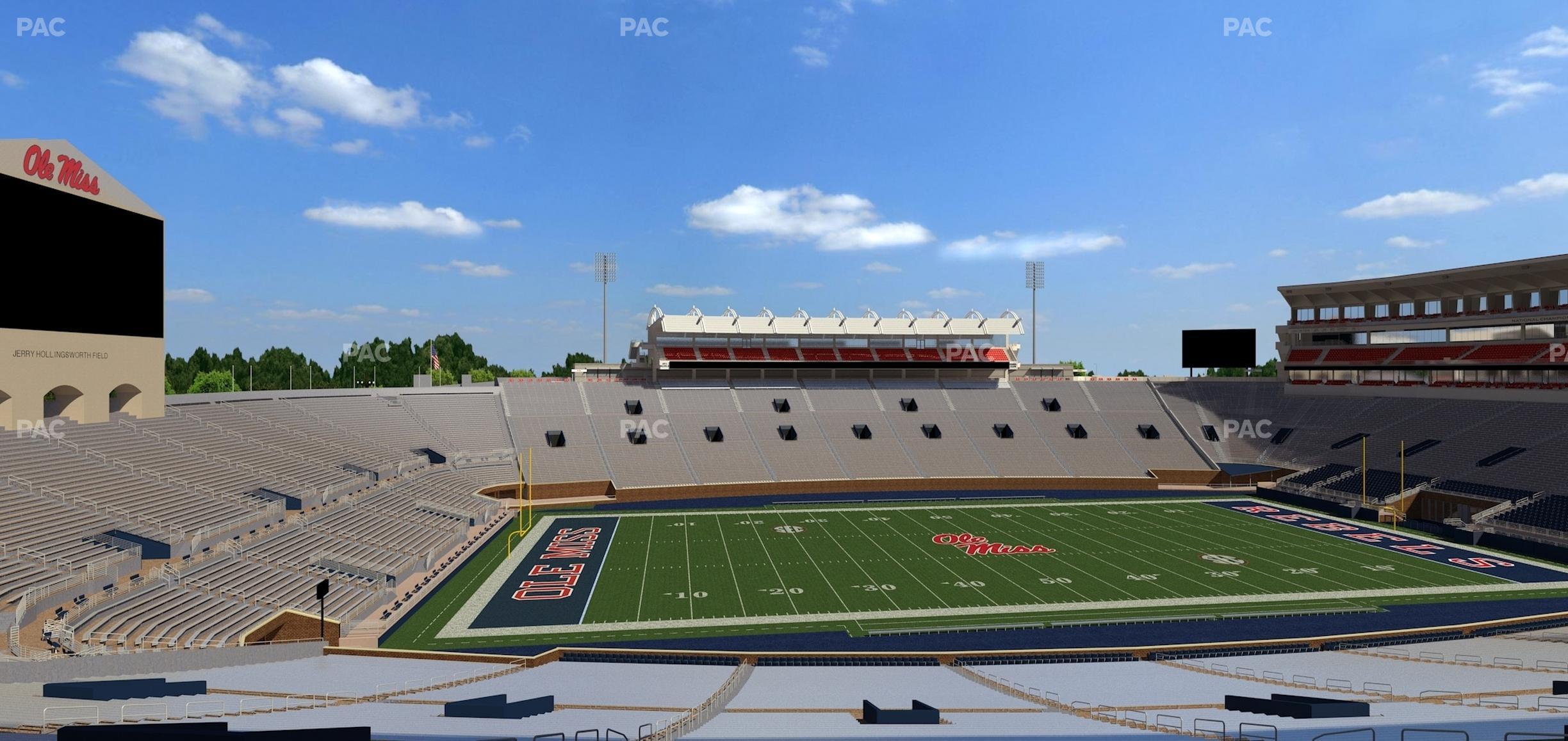 Seating view for Vaught Hemingway Stadium Section West Chairbacks 9