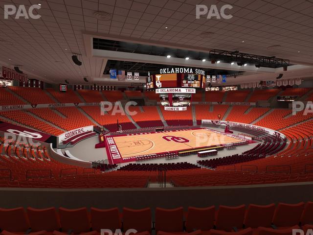 Seating view for Lloyd Noble Center Section 223