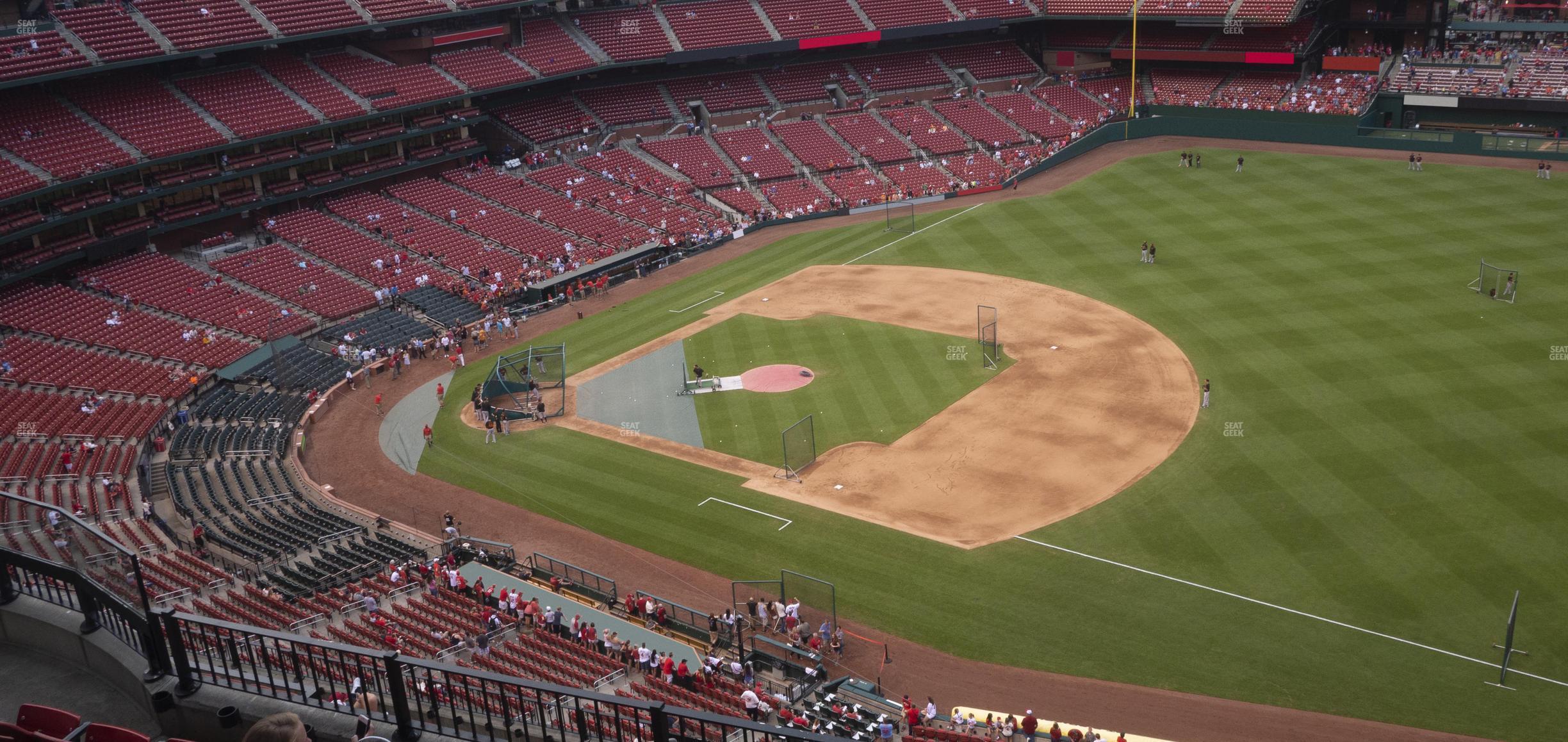 Seating view for Busch Stadium Section First Base Terrace 437