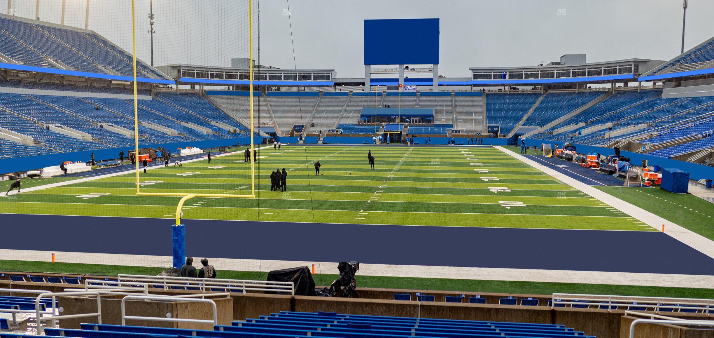 Seating view for Kroger Field Section 17