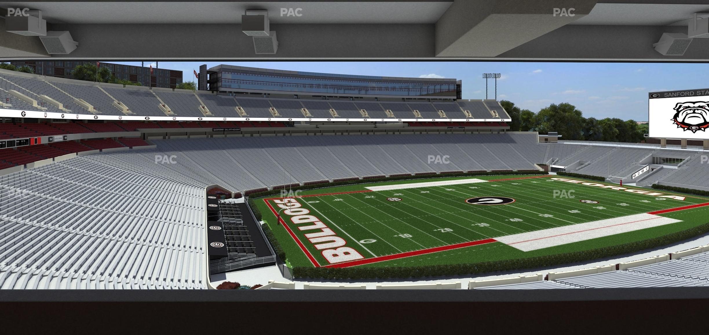 Seating view for Sanford Stadium Section North Club 212