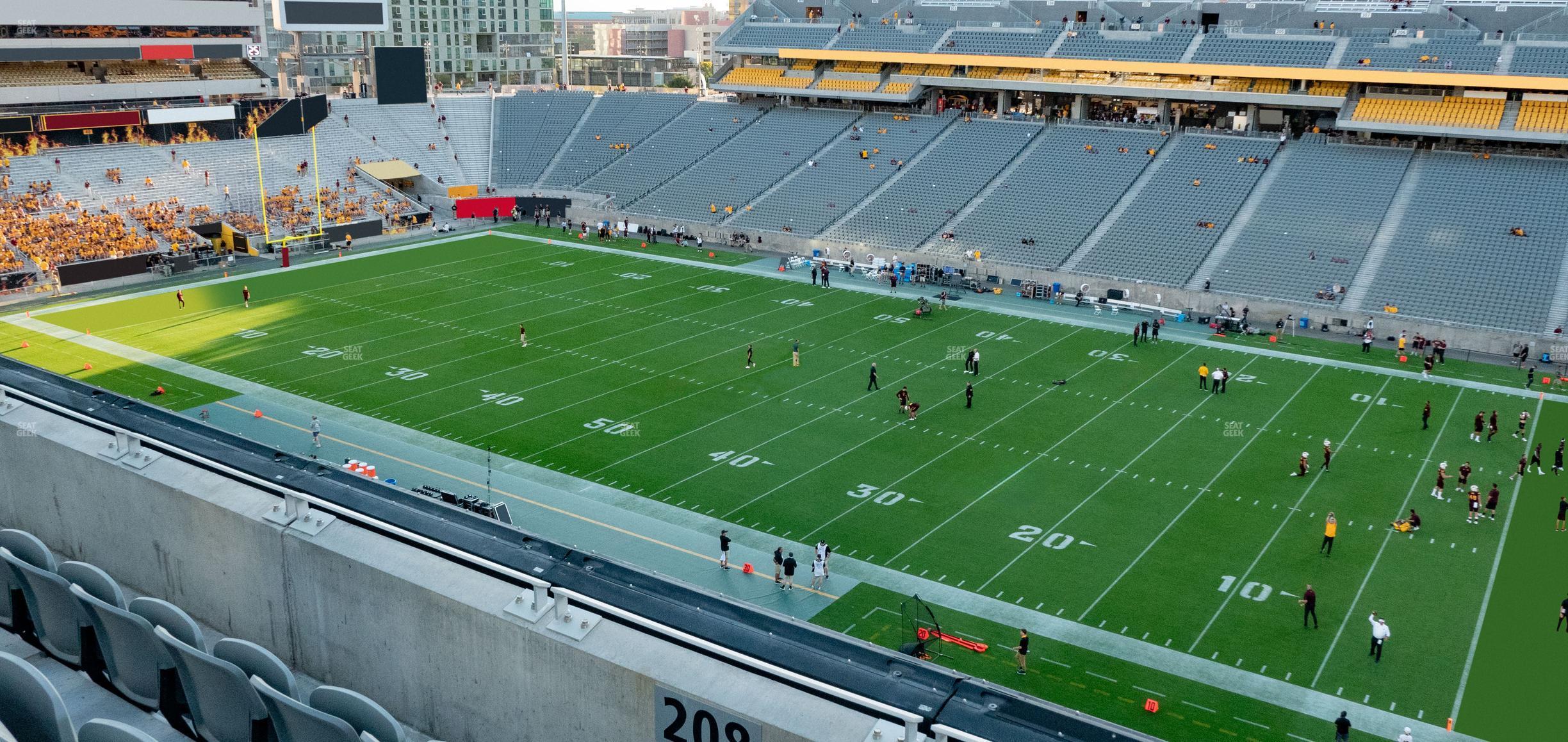 Seating view for Mountain America Stadium Section 208