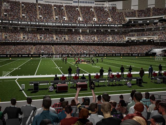 Seating view for Caesars Superdome Section 115