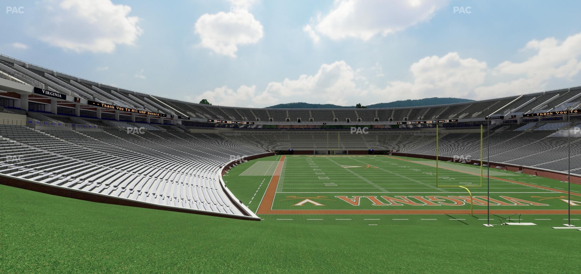 Seating view for Scott Stadium Section Hillside East