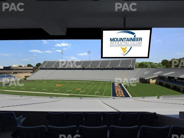 Seating view for Mountaineer Field at Milan Puskar Stadium Section Field Box 69