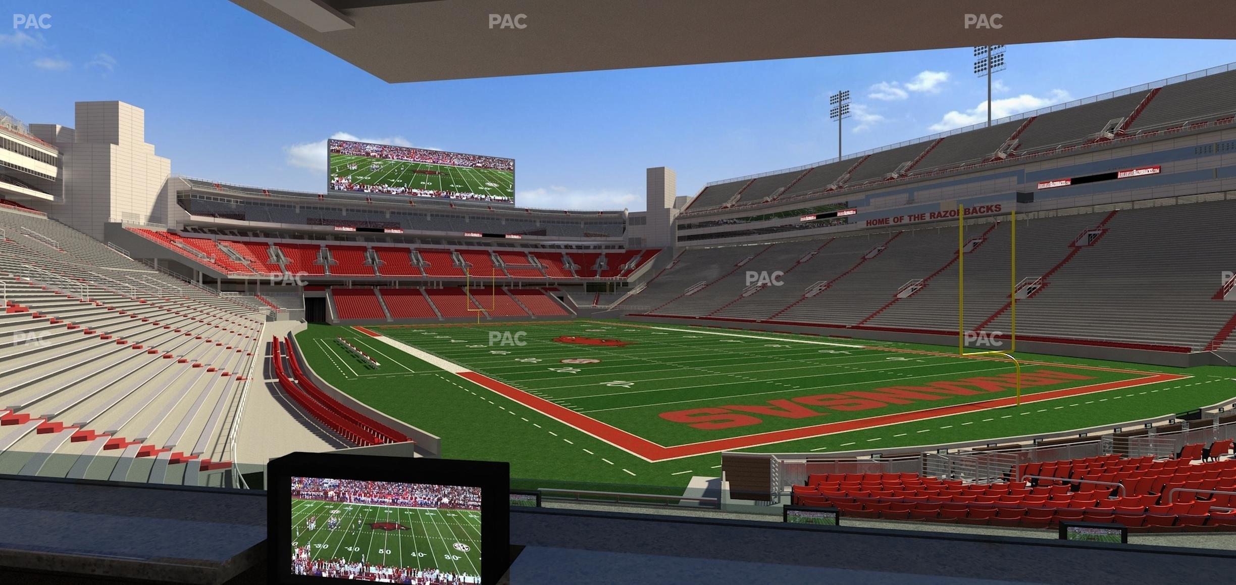 Seating view for Razorback Stadium Section Loge 64