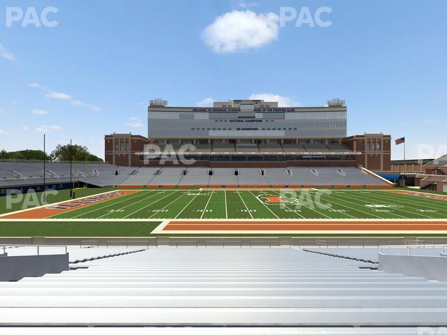 Seating view for Memorial Stadium - IL Section Front 106