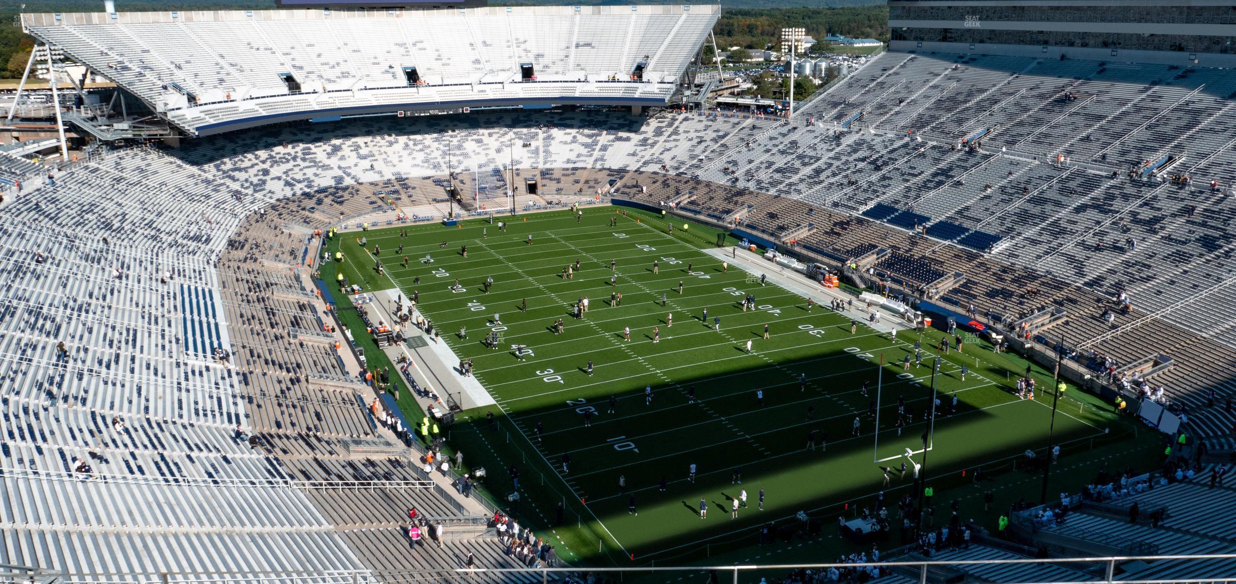 Seating view for Beaver Stadium Section South J Upper