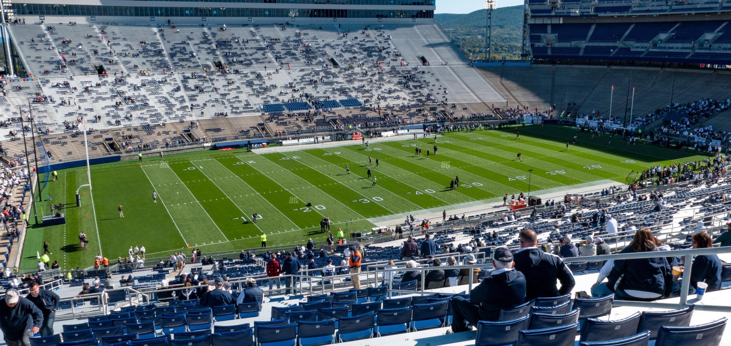 Seating view for Beaver Stadium Section West J Upper