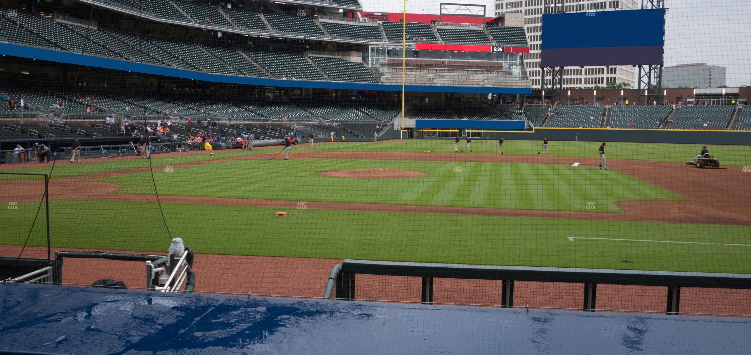 Seating view for Truist Park Section Dugout Infield 20