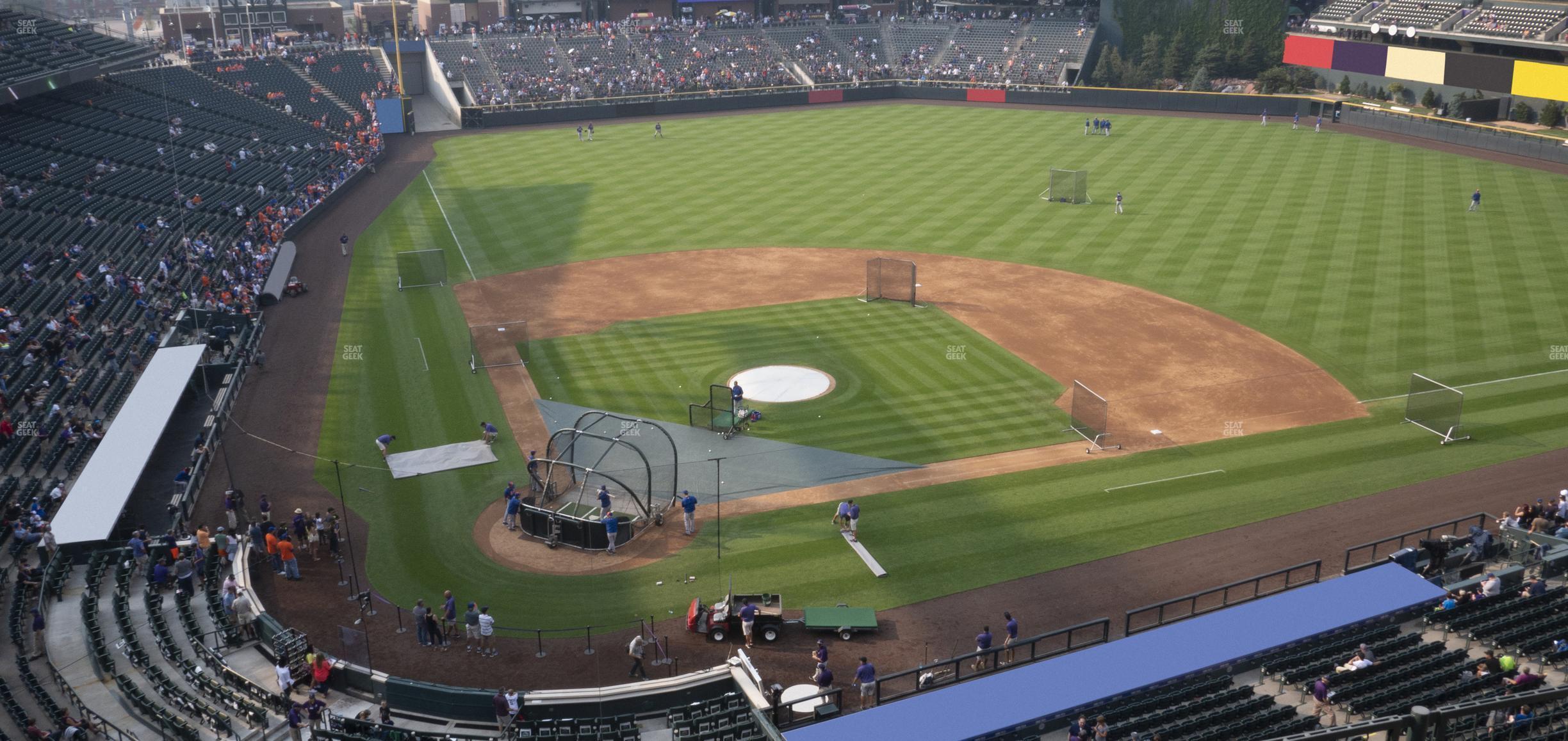 Seating view for Coors Field Section Lower 327