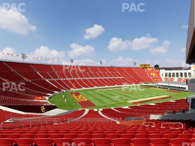 Seating view for Los Angeles Memorial Coliseum Section 210 A