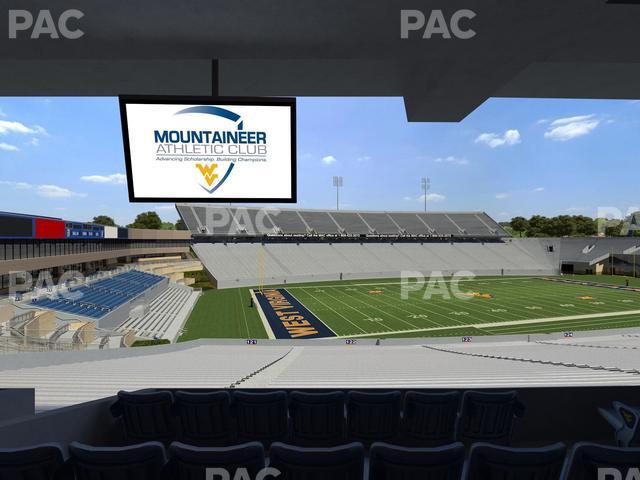 Seating view for Mountaineer Field at Milan Puskar Stadium Section Field Box 42