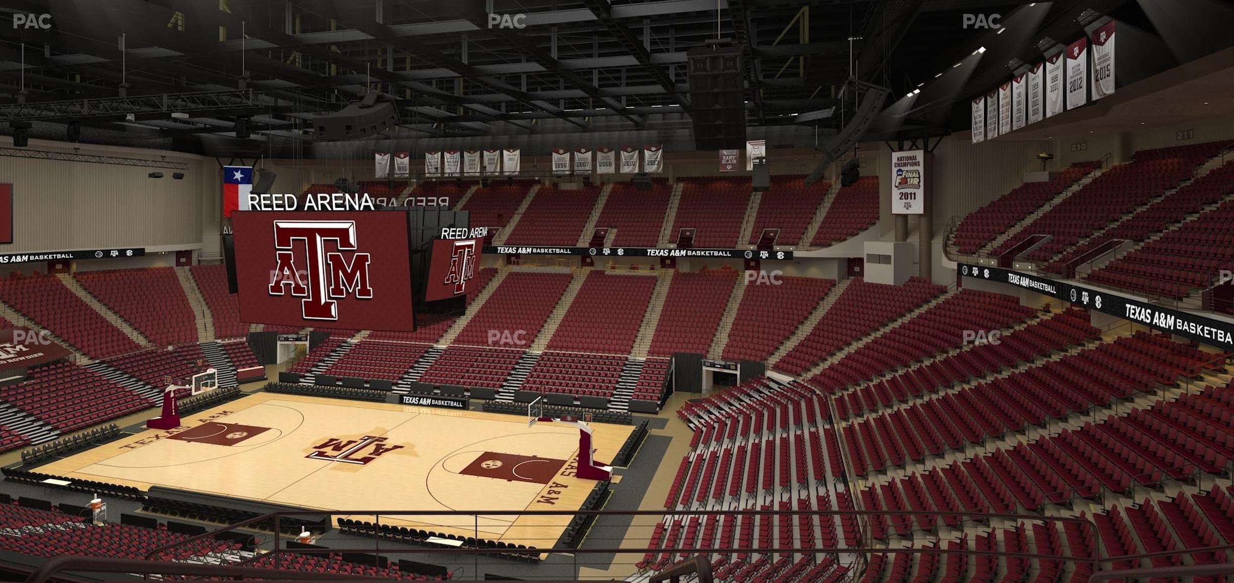 Seating view for Reed Arena Section 218