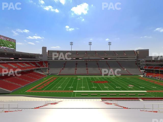 Seating view for Razorback Stadium Section 124