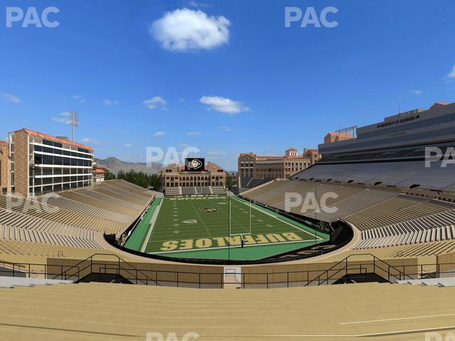 Seating view for Folsom Field Section 208