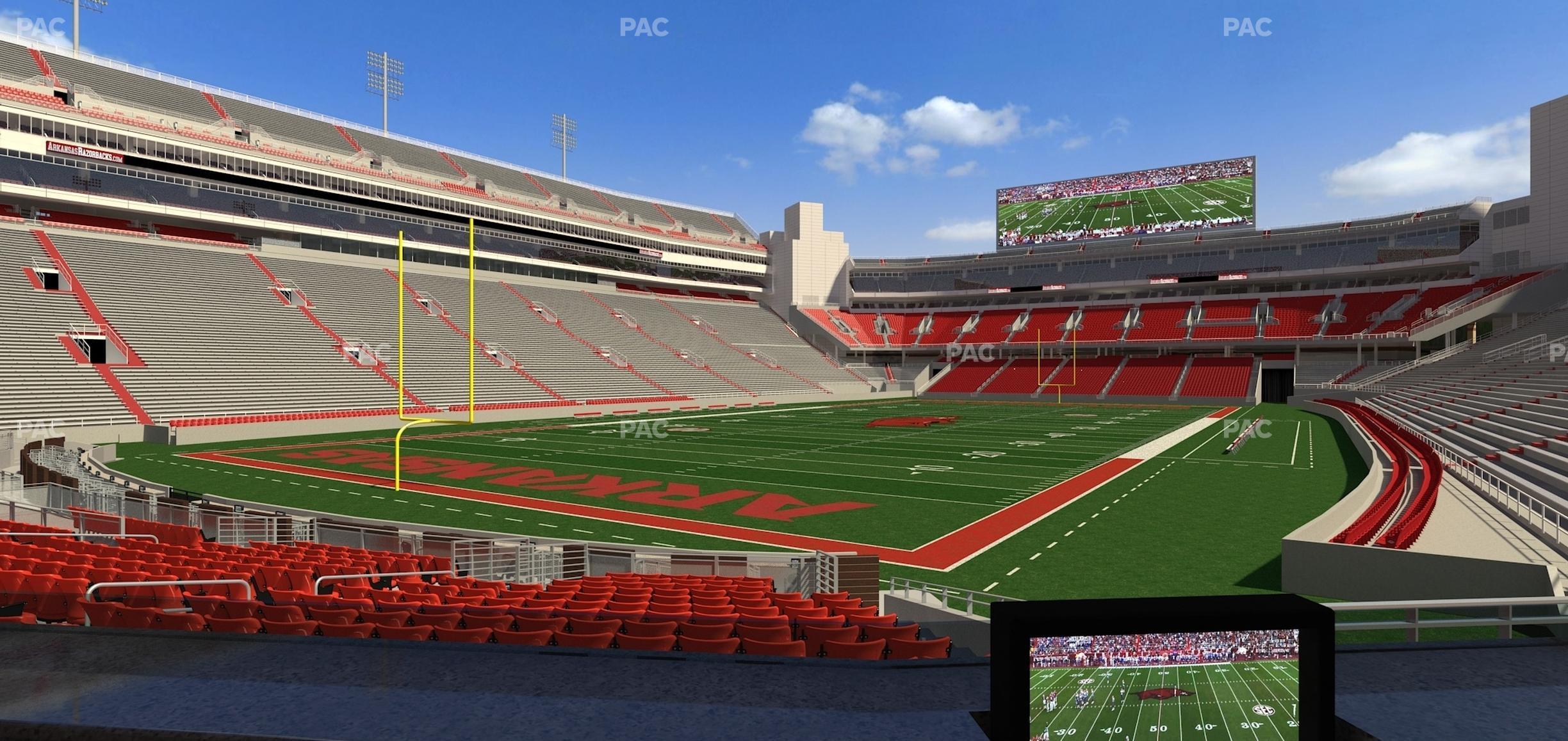 Seating view for Razorback Stadium Section Loge 23