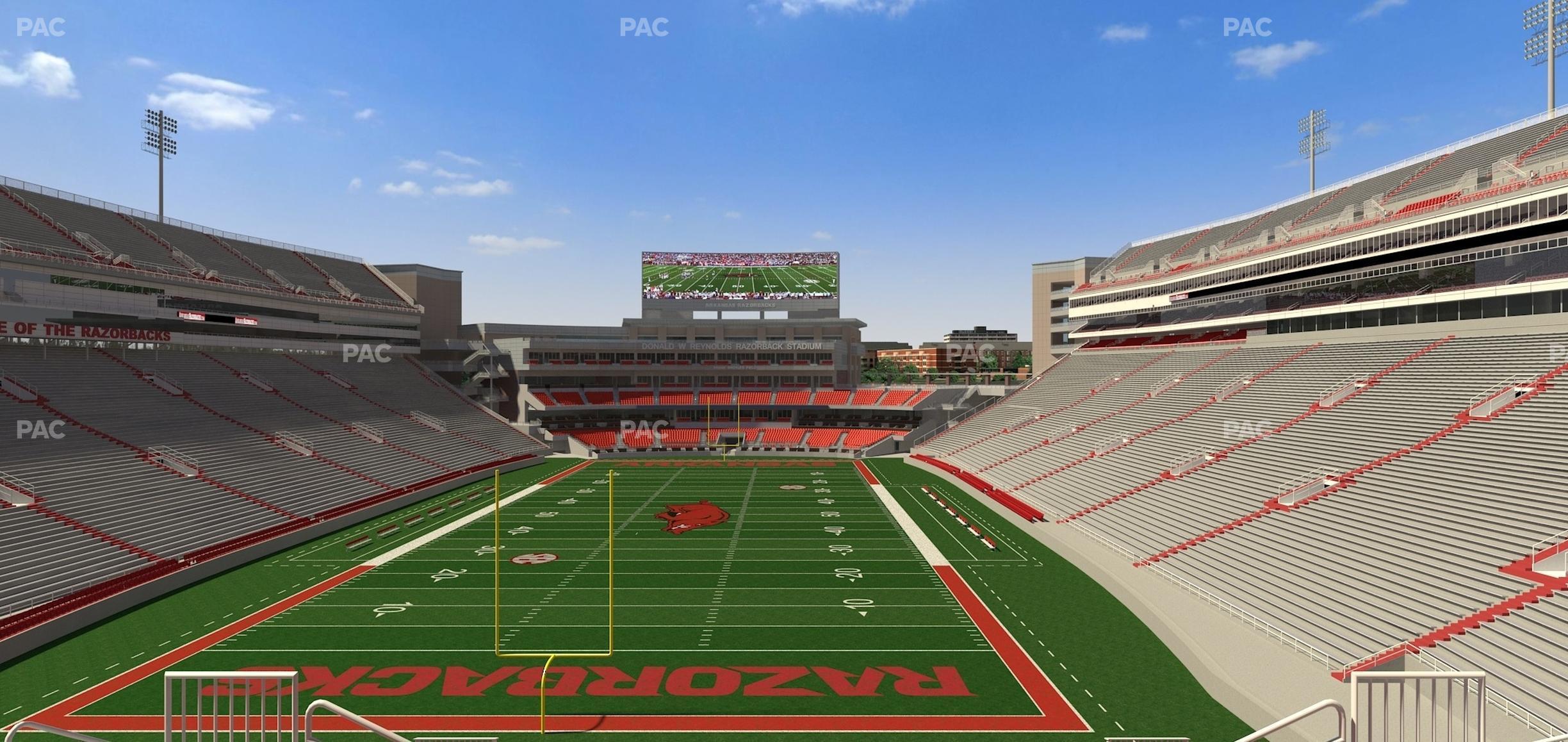 Seating view for Razorback Stadium Section 231