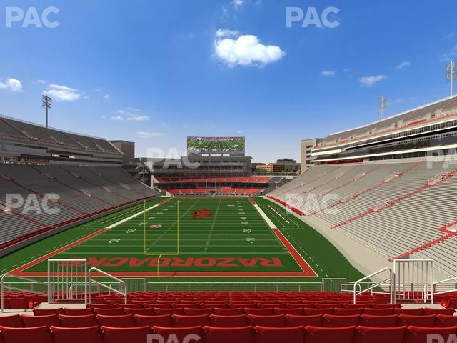 Seating view for Razorback Stadium Section 231