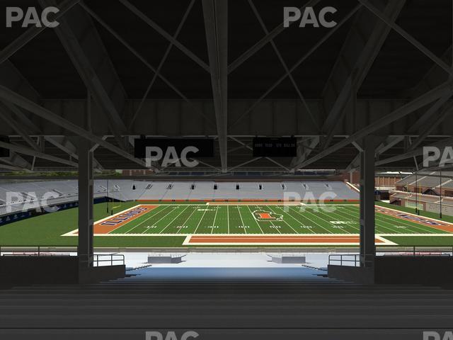 Seating view for Memorial Stadium - IL Section Back 106