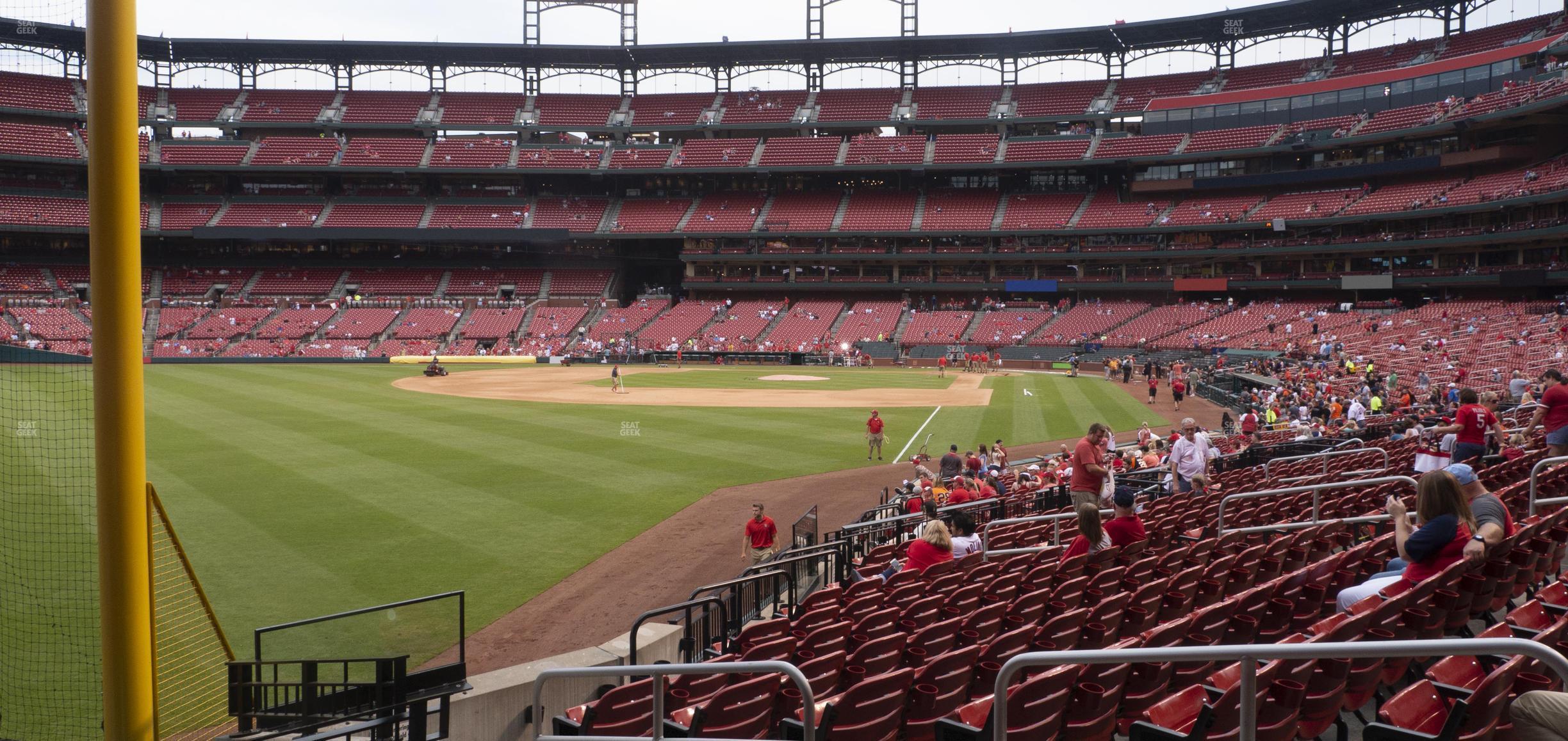 Seating view for Busch Stadium Section Lower Left Field Box 169