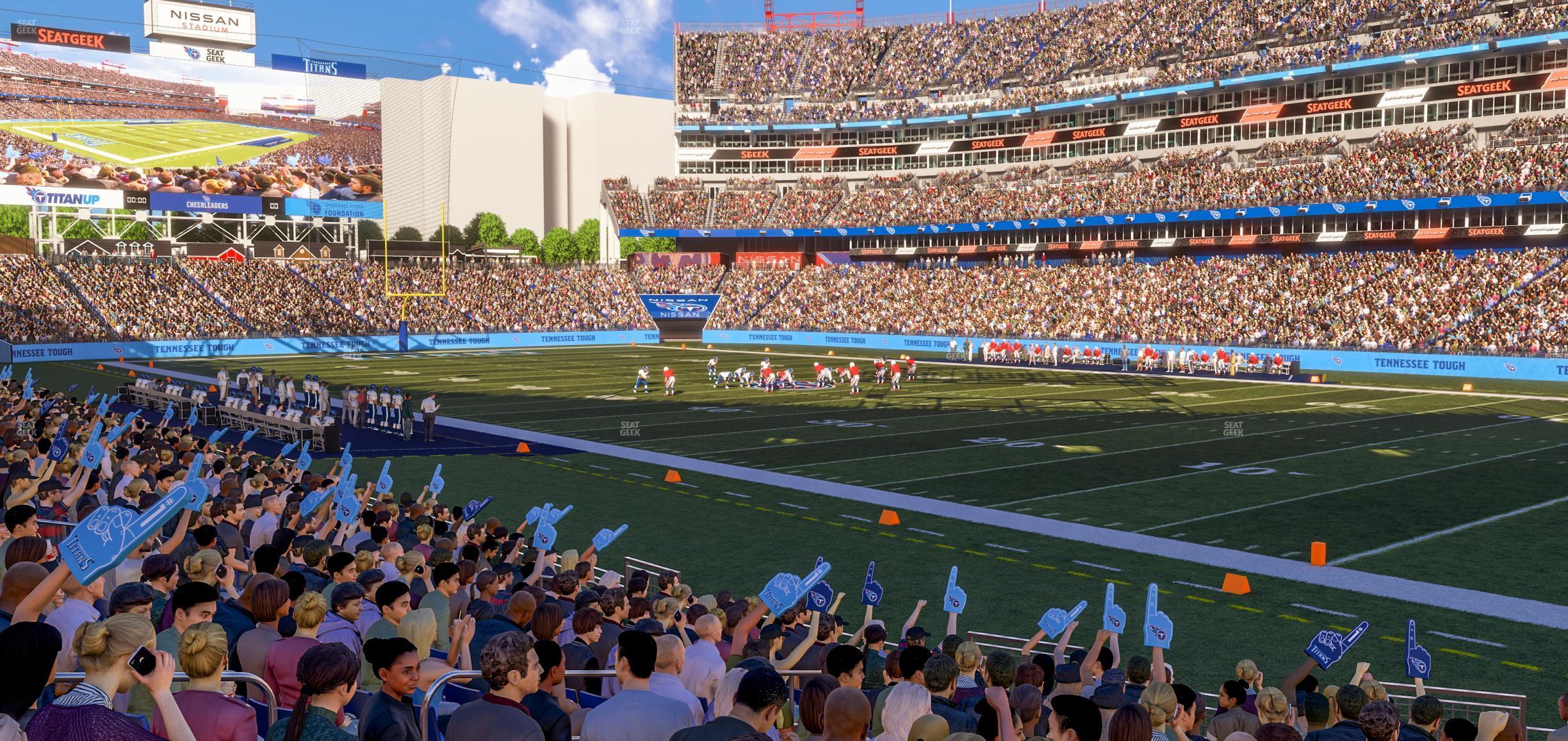 Seating view for Nissan Stadium Section 130