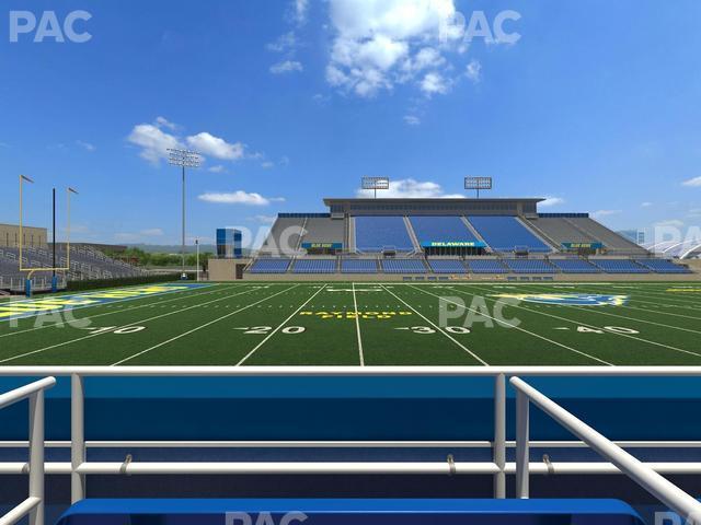 Seating view for Delaware Stadium Section East Box 86