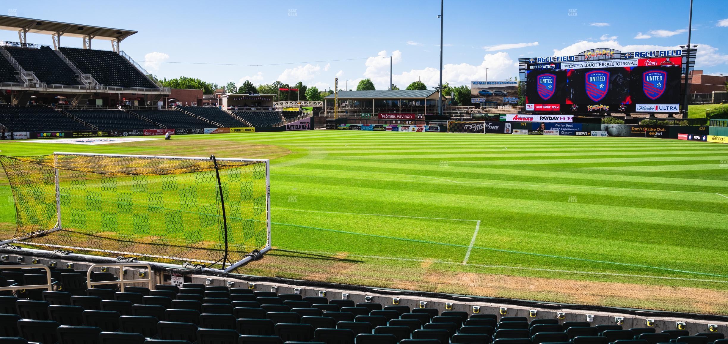 Seating view for Rio Grande Credit Union Field at Isotopes Park Section 120