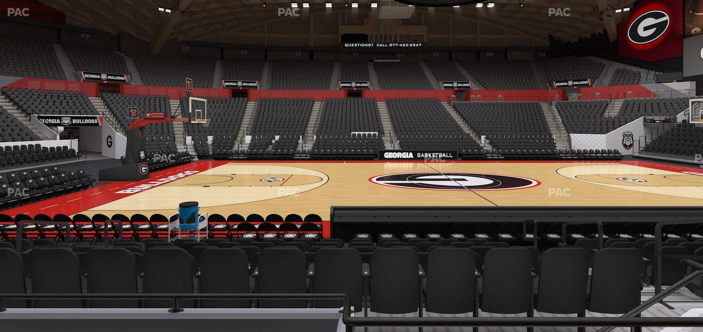 Seating view for Stegeman Coliseum Section F