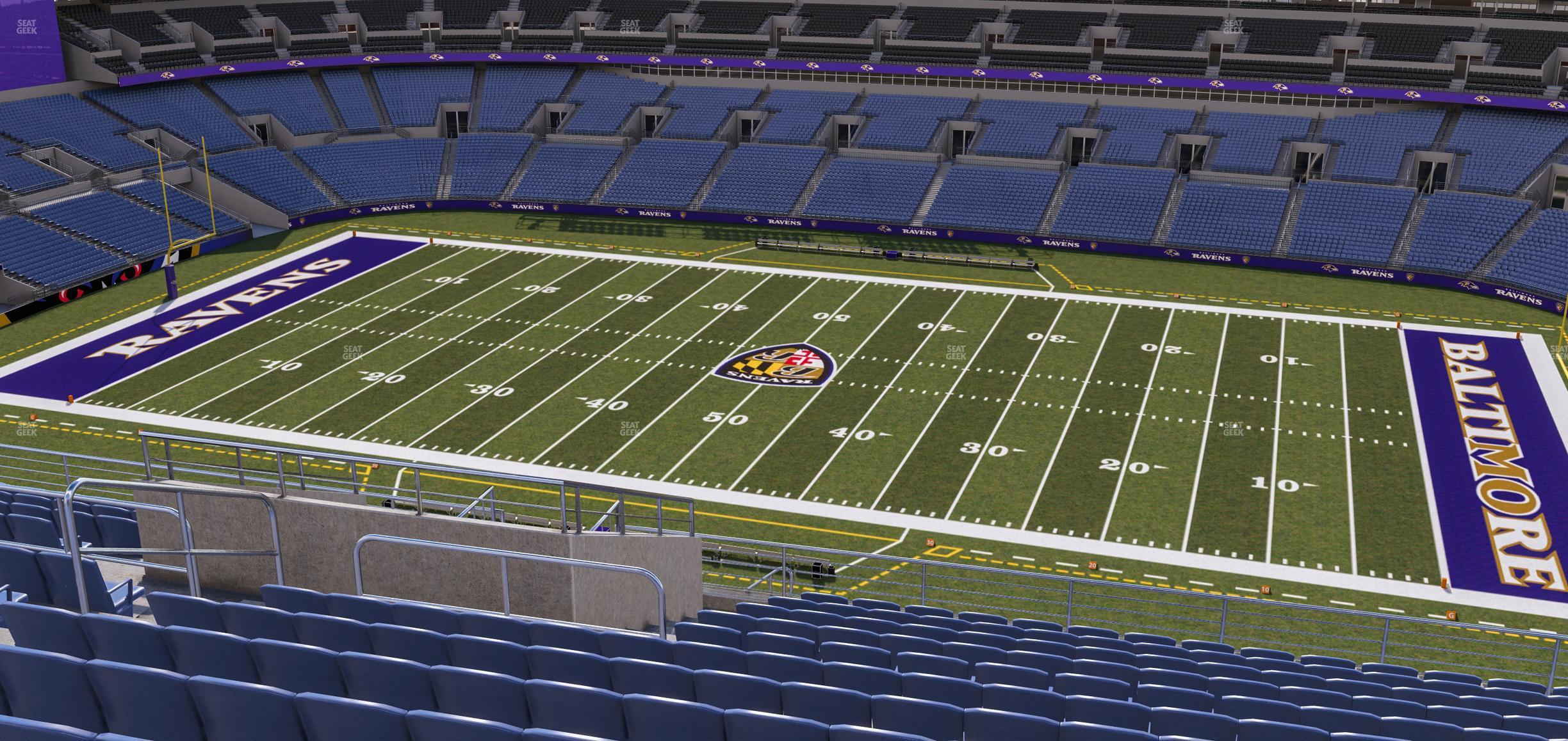 Seating view for M&T Bank Stadium Section 551