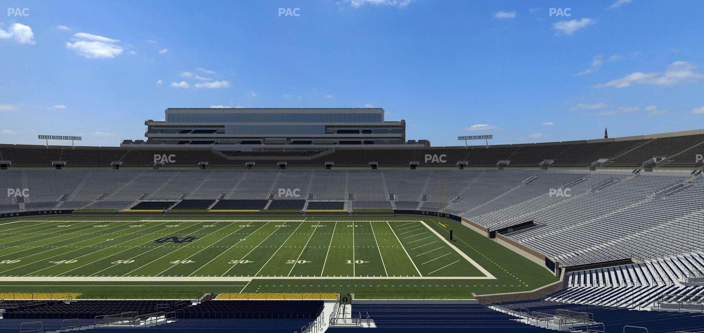 Seating view for Notre Dame Stadium Section 108