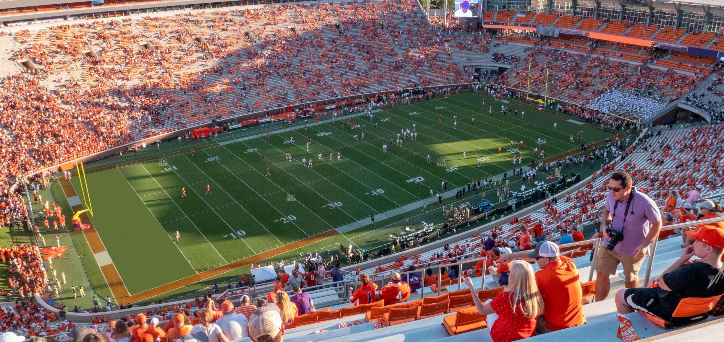 Seating view for Clemson Memorial Stadium Section Tdl