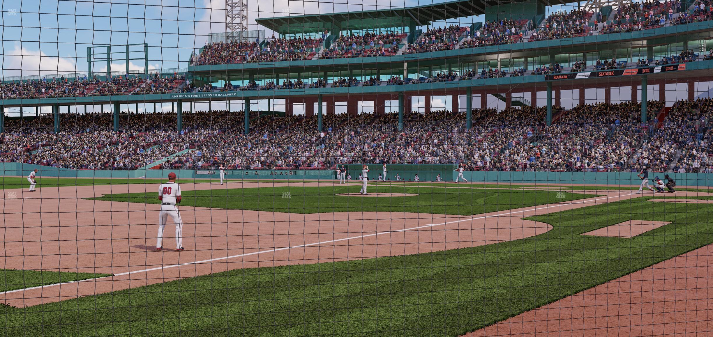 Seating view for Fenway Park Section Dugout Box 73