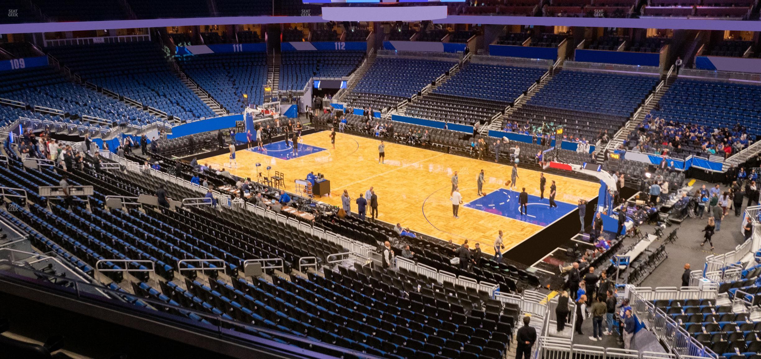 Seating view for Kia Center Section Club A