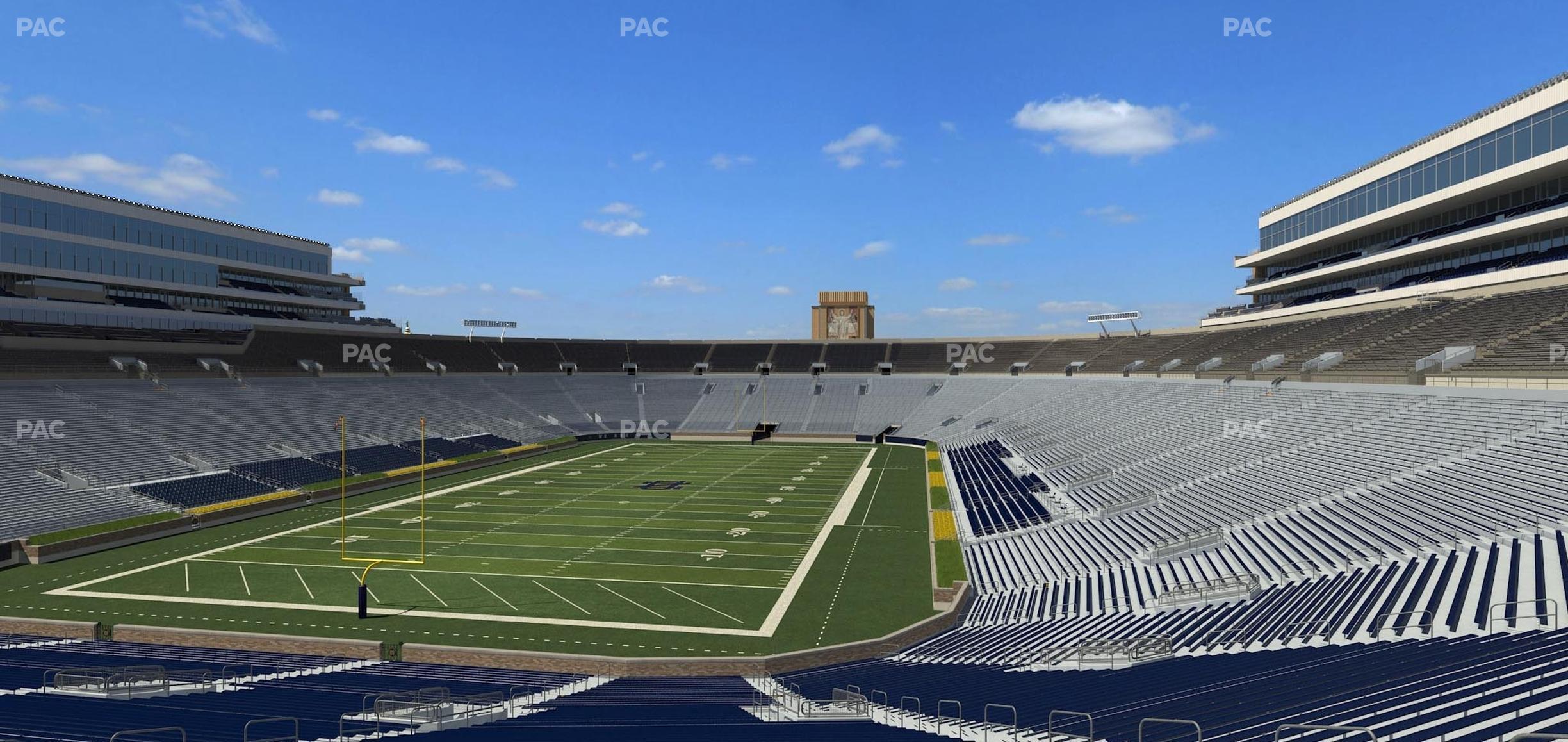 Seating view for Notre Dame Stadium Section 117