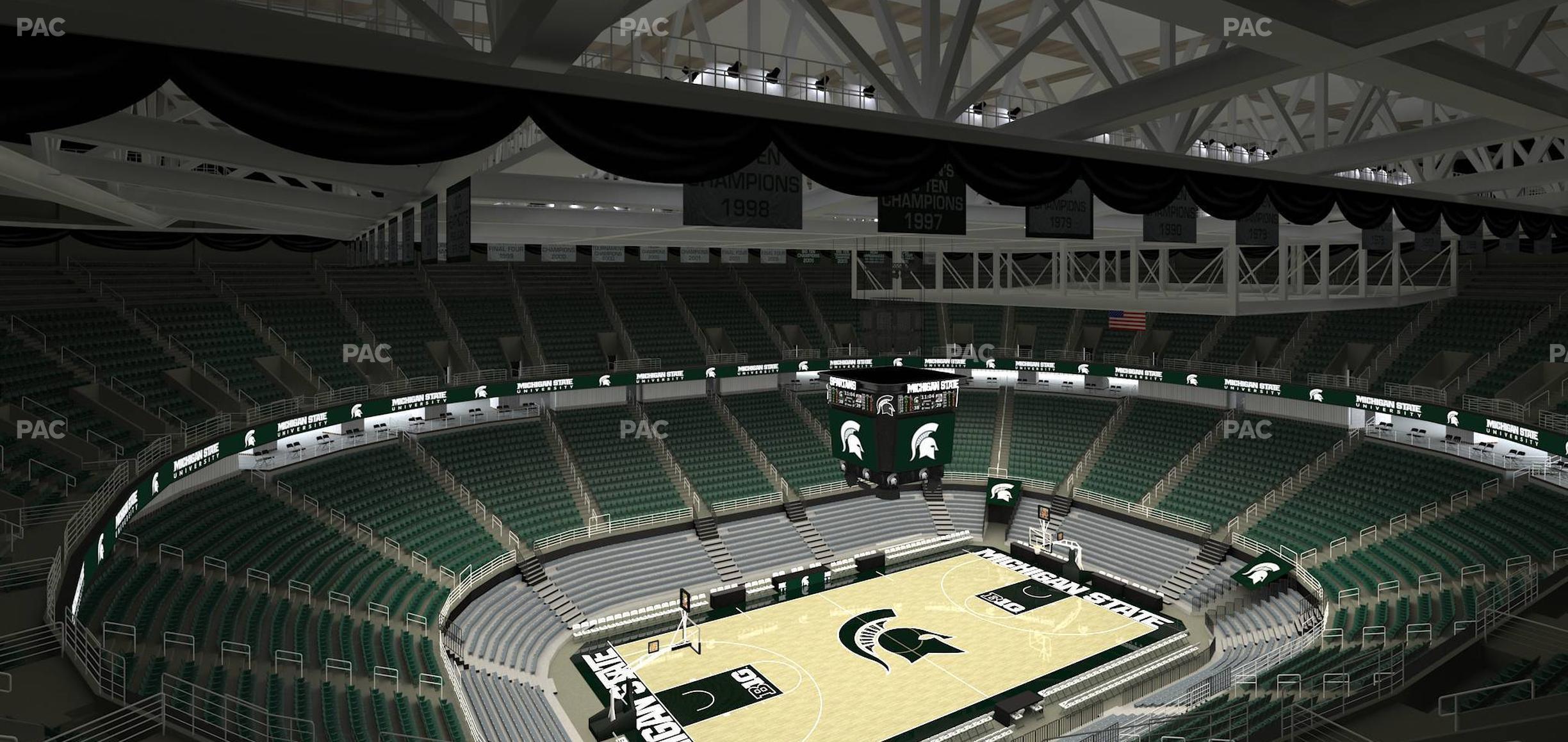 Seating view for Jack Breslin Student Events Center Section Bleachers 231