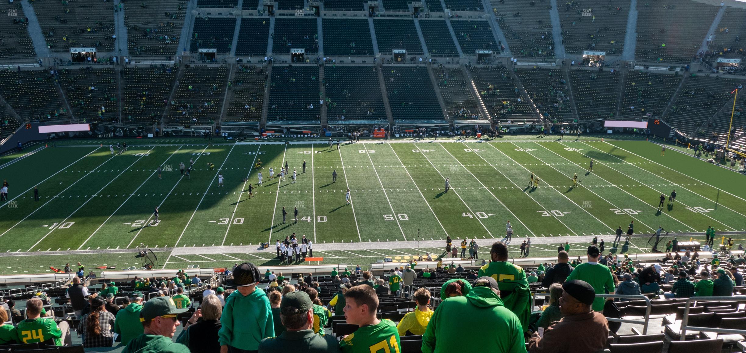 Seating view for Autzen Stadium Section Sro 12