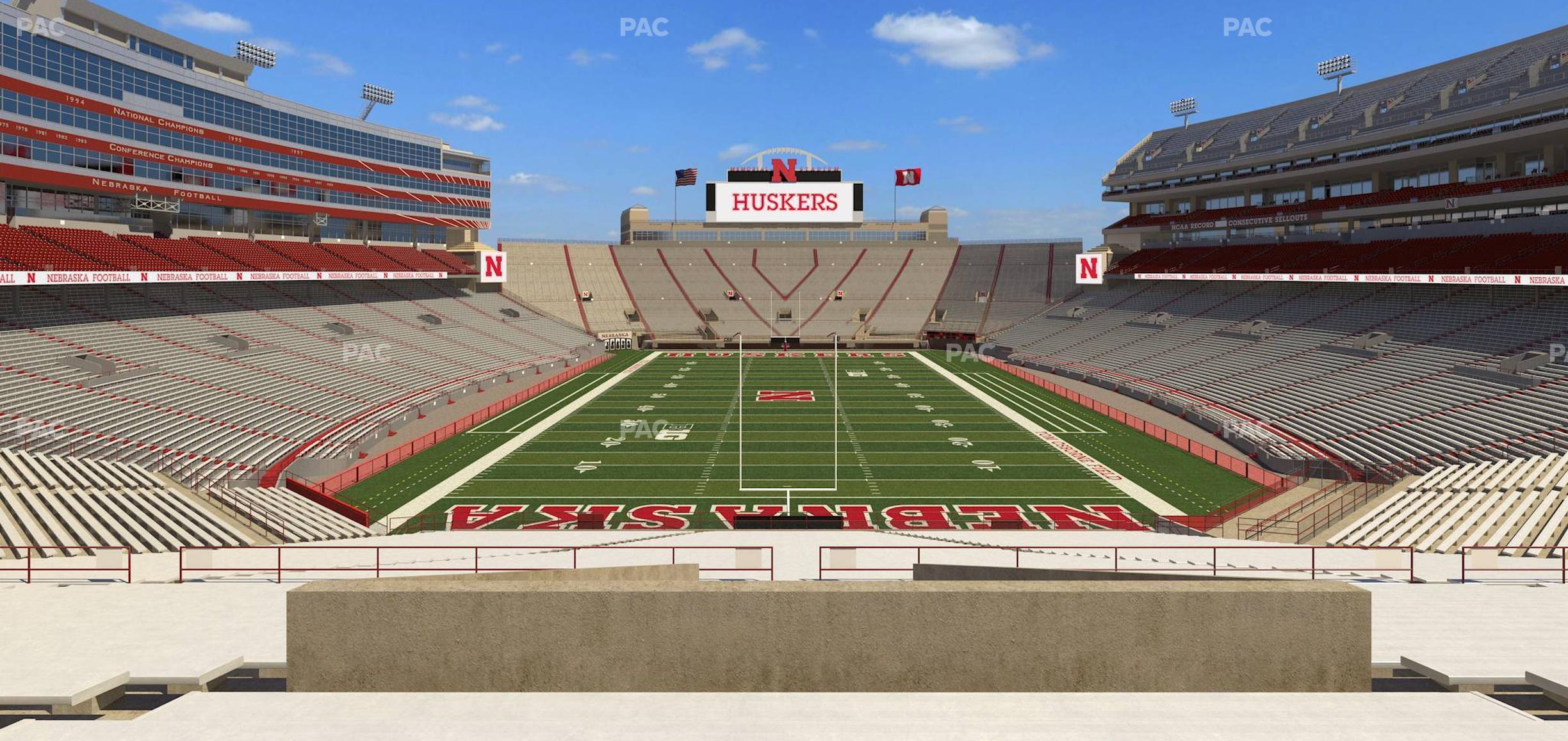 Seating view for Memorial Stadium Nebraska Section 16 B