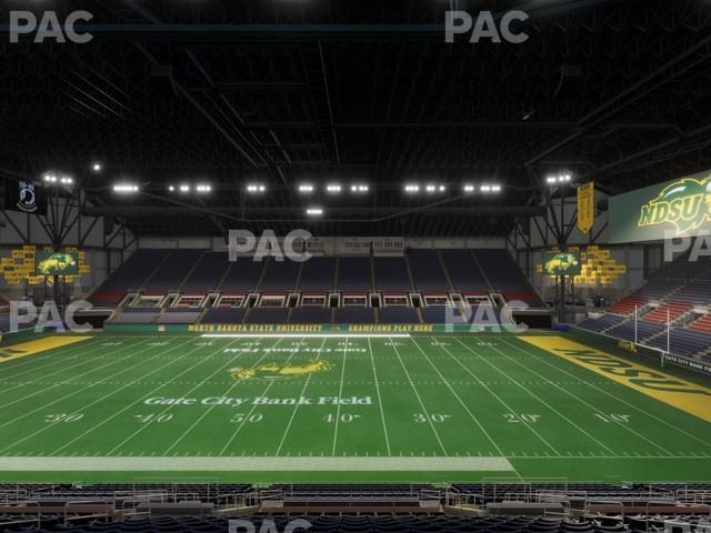 Seating view for Fargodome Section Elevated 17