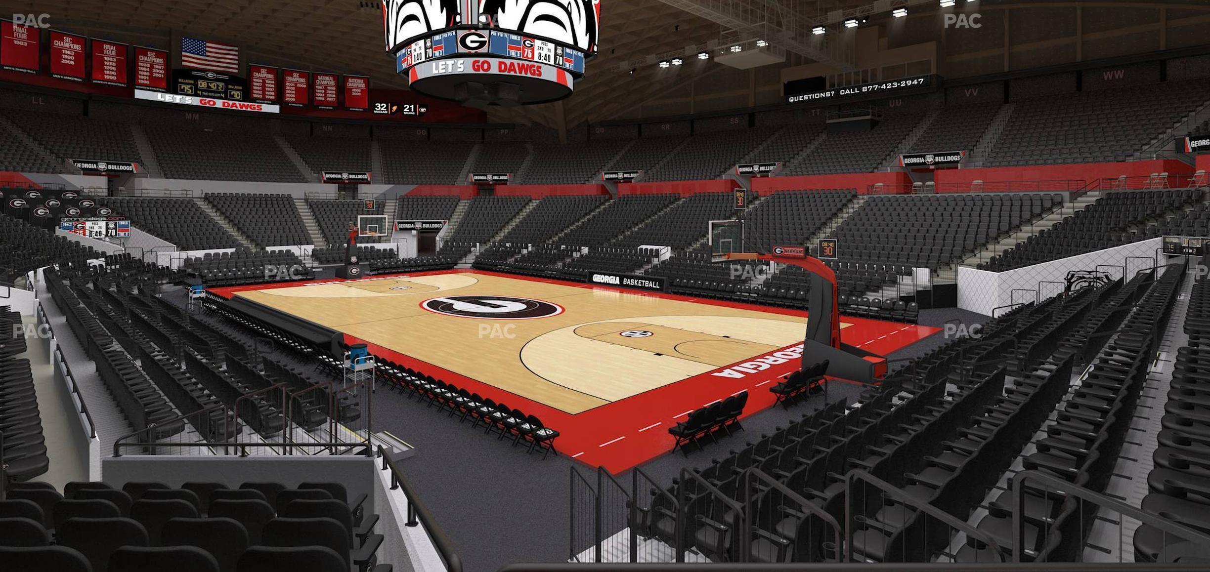 Seating view for Stegeman Coliseum Section B