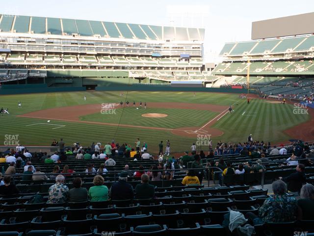 Seating view for Oakland Coliseum Section Rear 119