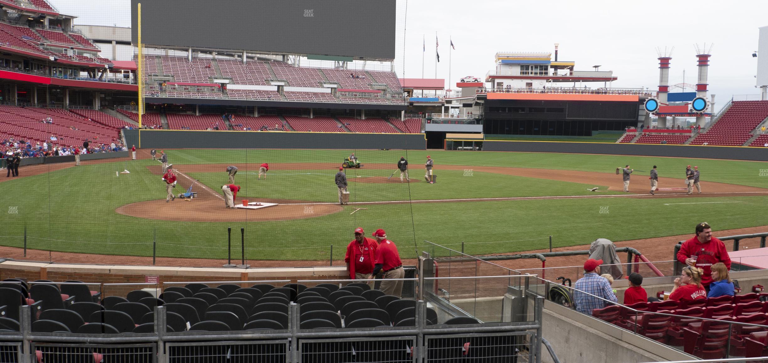 Seating view for Great American Ball Park Section Scout Box 25