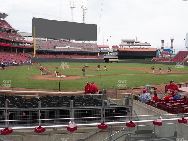 Seating view for Great American Ball Park Section Scout Box 25