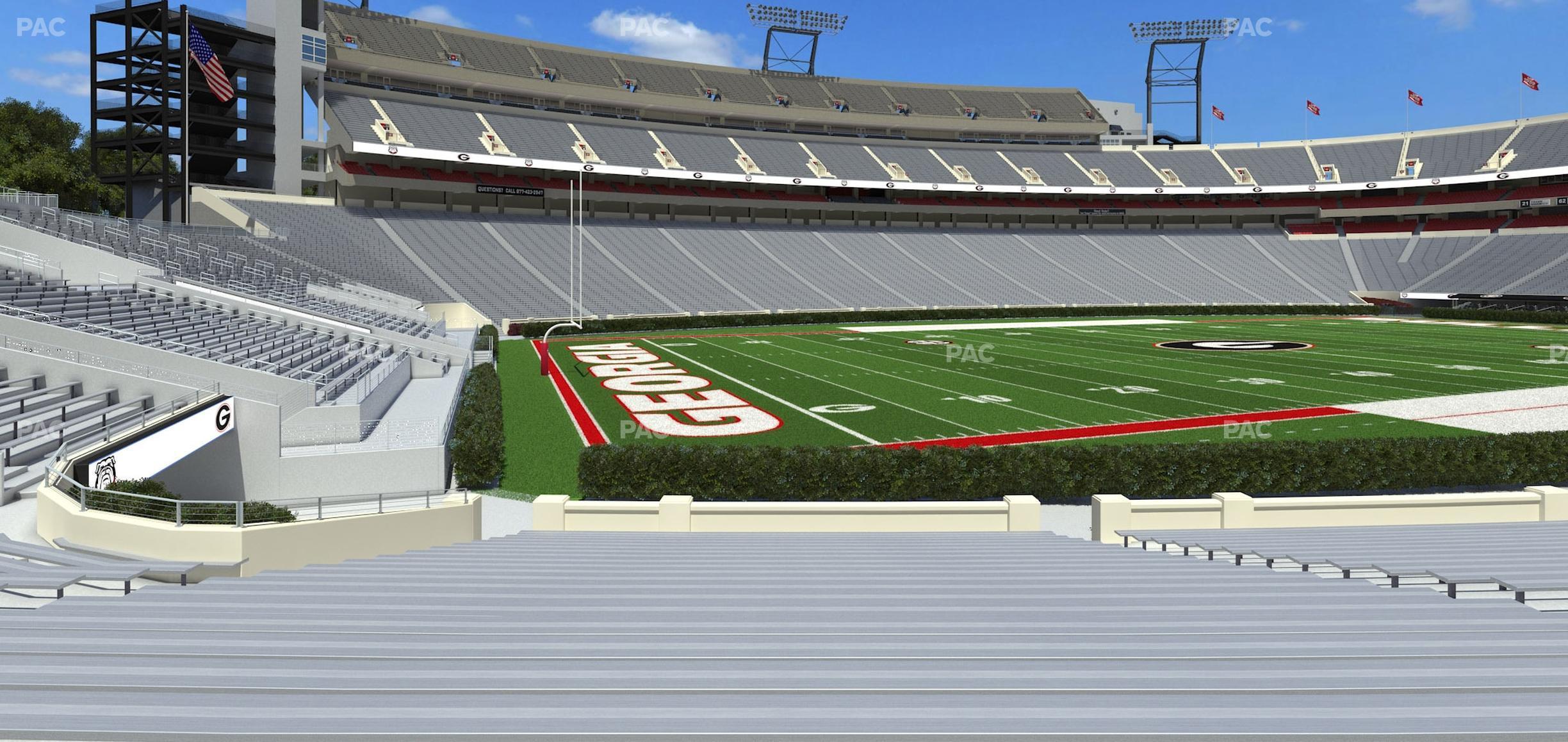 Seating view for Sanford Stadium Section 136