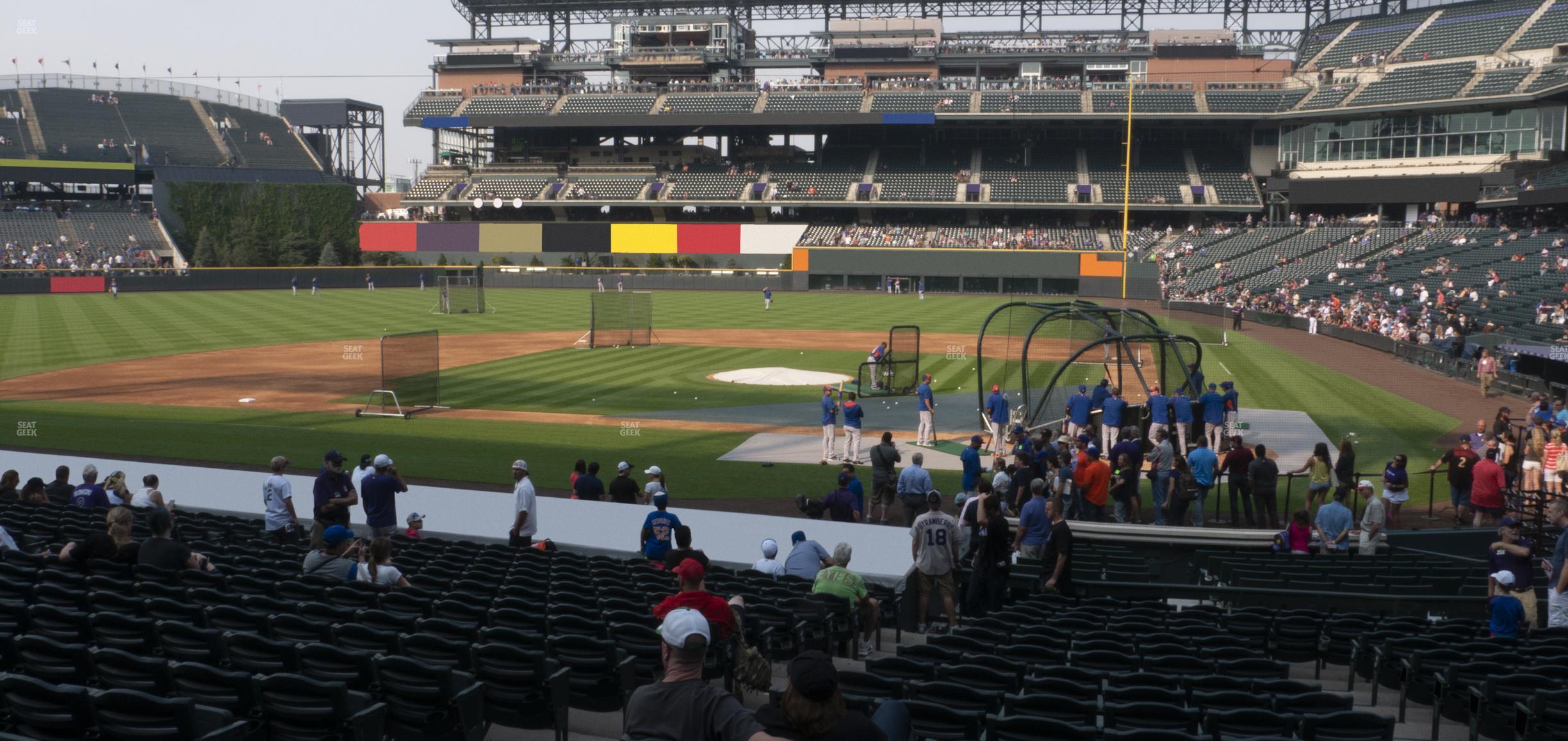 Seating view for Coors Field Section 135