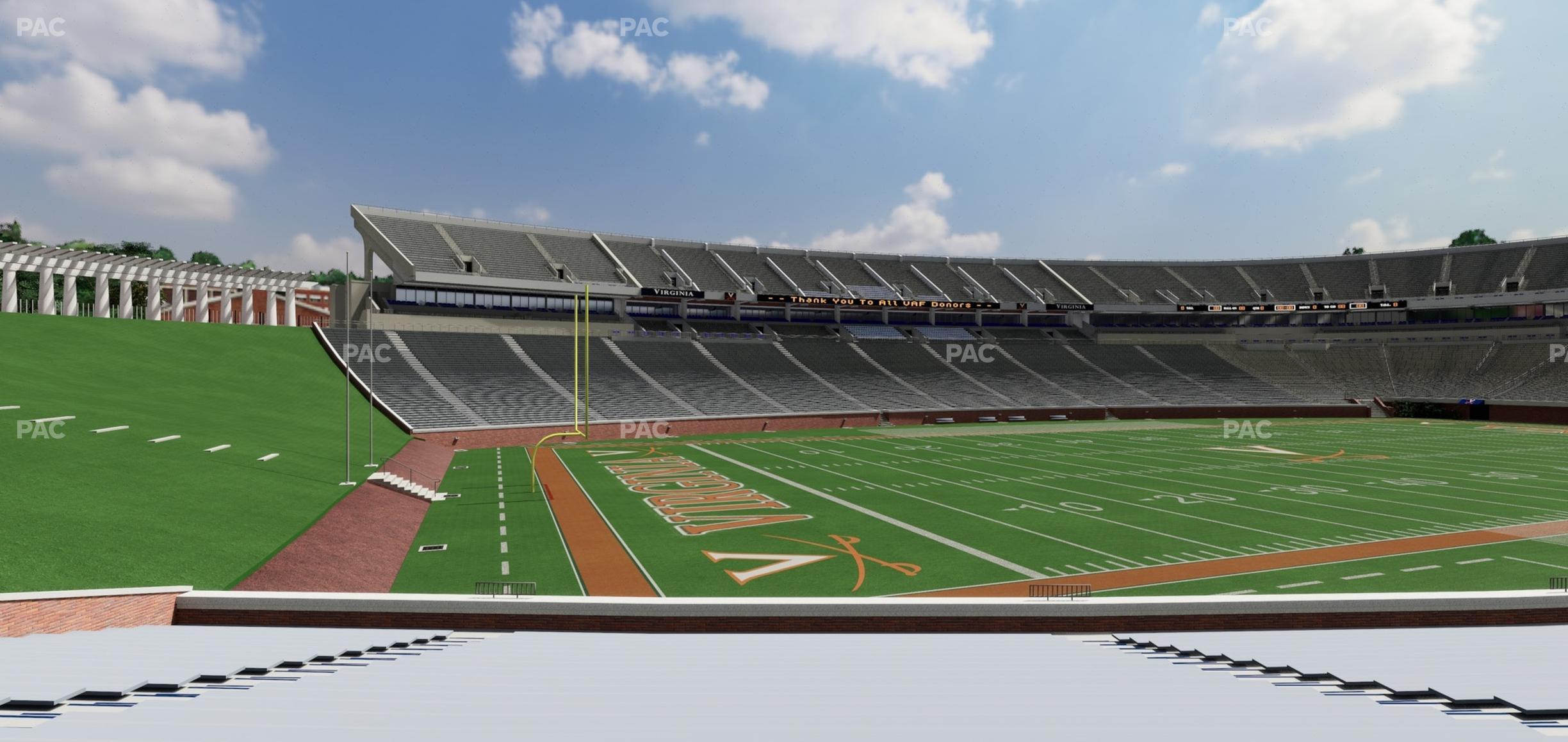 Seating view for Scott Stadium Section 130