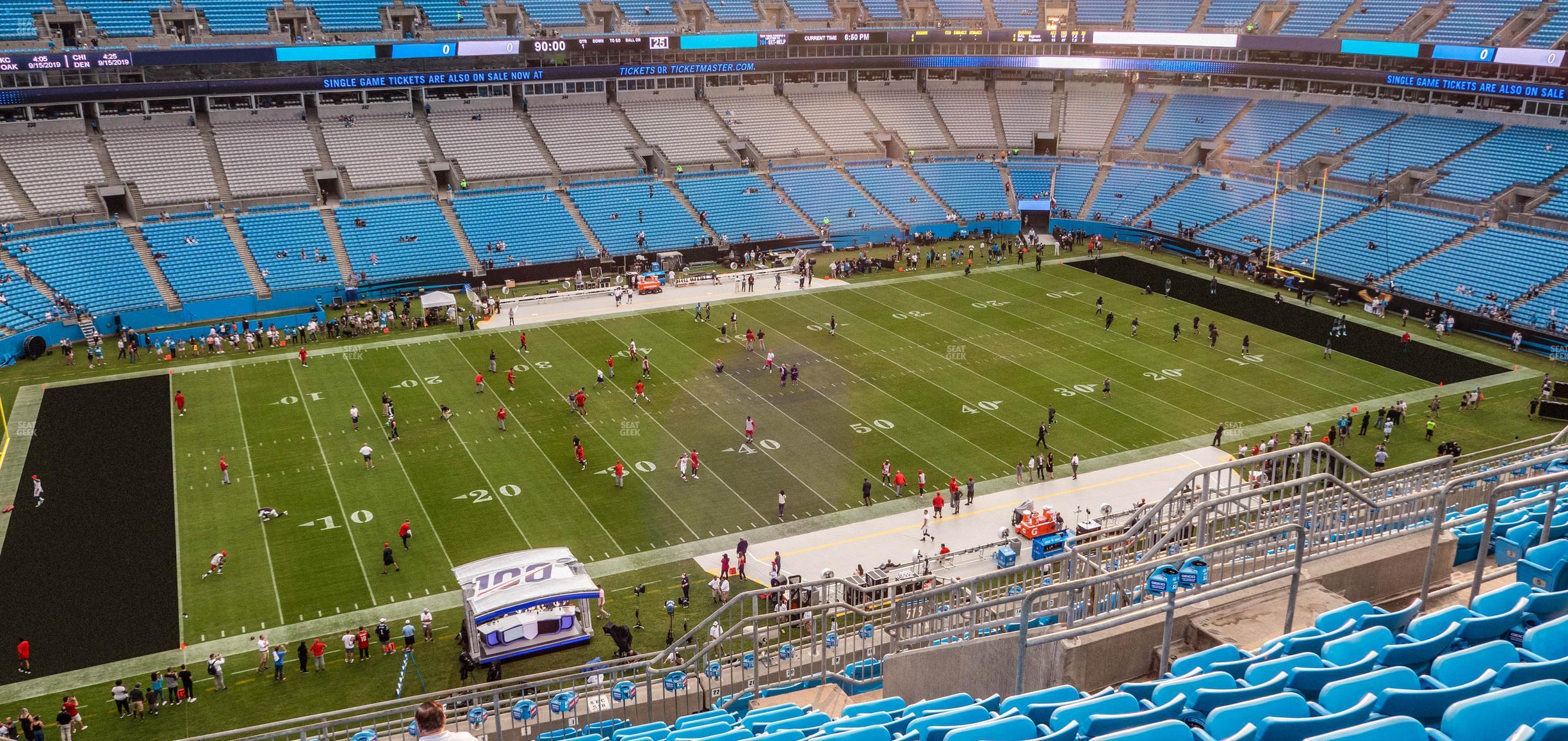 Seating view for Bank of America Stadium Section 518