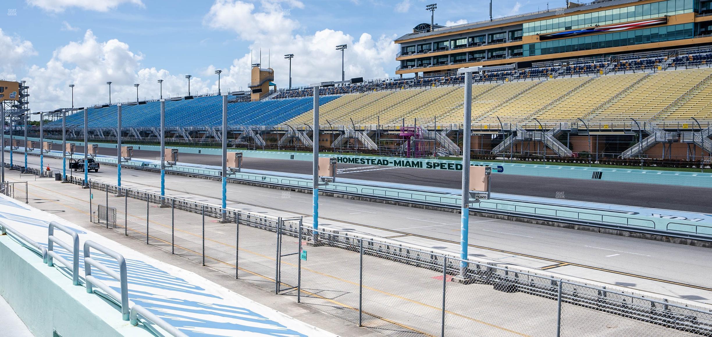 Seating view for Homestead-Miami Speedway Section Pit Road Cabana 19